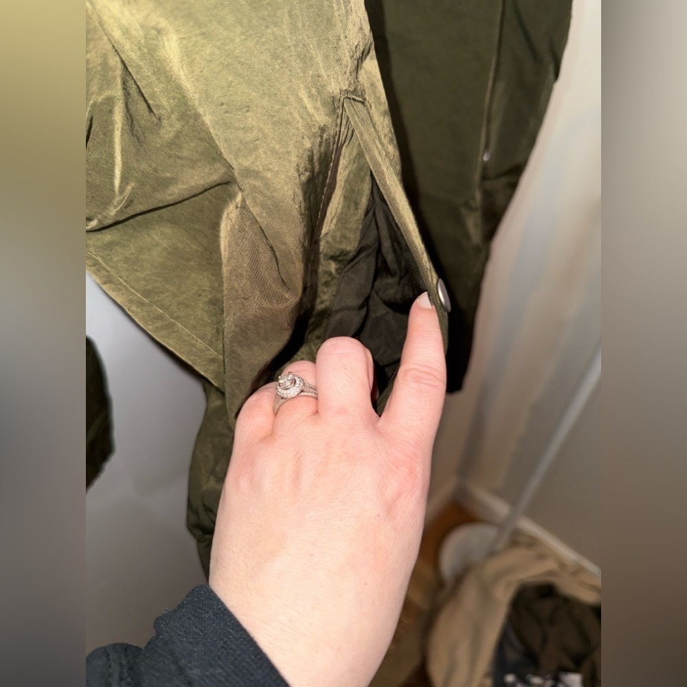 Future Collective Bomber Jacket Medium Olive Green Zip Up Streetwear Athleisure - Picture 7 of 10